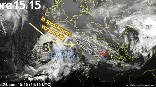 Rovesci deboli sparsi su Matera. Ecco da dove provengono.